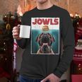 Cute English Mastiff Jowls Burger Bullmastiff Dog Mom Dad Men Long Sleeve T-Shirt