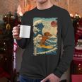 Dachshund Doxie Japanese Kanagawa Wave Surfing Japan Mom Dad Men Long Sleeve T-Shirt