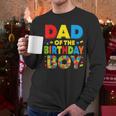 Dad Of The Birthday Boy Building Block Birthday Men Long Sleeve T-Shirt