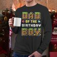 Dad Of The Birthday Boy Gamer Pixel Birthday Party Matching Men Long Sleeve T-Shirt