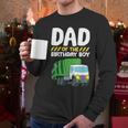 Dad Of The Birthday Boy Garbage Truck Birthday Party Men Long Sleeve T-Shirt
