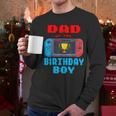 Dad Of The Birthday Boy Video Games Theme Bday Matching Men Long Sleeve T-Shirt