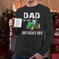 Dad Of The Birthday Boy Vintage Farm Tractor Party Family Men Long Sleeve T-Shirt