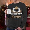 Dad Of The Birthday Cowboy Themed Birthday Boy Rodeo Cowboy Men Long Sleeve T-Shirt