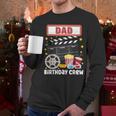 Dad Birthday Crew Movie Night Theme Matching Party Men Long Sleeve T-Shirt