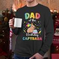 Dad Of The Birthday Girl Capybara Bday Party Family Men Long Sleeve T-Shirt