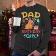 Dad Of The Birthday Girl Kids Cute Capybara Bday Family Men Long Sleeve T-Shirt
