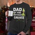 Dad Of The Birthday Snake Themed Birthday Party Men Long Sleeve T-Shirt