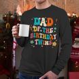 Dad Of The Birthday Twins Boys Girls Party Retro Bday Men Long Sleeve T-Shirt