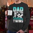 Dad Of The Birthday Twins Celebrate Cute Twin Father Daddy Men Long Sleeve T-Shirt