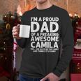 Dad Of CAMILA Father's Day Personalized Name Joke Men Long Sleeve T-Shirt