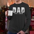 Dad Est 2026 Baseball Dad To Be New Baby Daddy Father's Day Men Long Sleeve T-Shirt