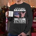 Dad Grandpa Veteran Nothing Scares Patriotic Veterans Day Men Long Sleeve T-Shirt