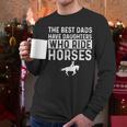 Dad Of Horse Lover Equestrian Horseback Rider Men Long Sleeve T-Shirt