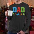 Dad Master Builder Building Bricks Blocks Family Set Parents Small Men Long Sleeve T-Shirt