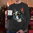 Dad Mom Cool Dog Sunglasses Boston Terrier Men Long Sleeve T-Shirt