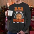 Dad Of Rookie 1st Basketball Bday Theme Matching Men Long Sleeve T-Shirt