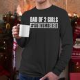 Dad Shirt Dad Of 2 Girls Outnumbered For Men Awesome Men Long Sleeve T-Shirt