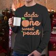 Dada Dad First Birthday One Sweet Peach Bday Family Matching Men Long Sleeve T-Shirt