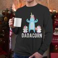 Dadacorn Unicorn Lover Tee For Papa Dad And Kid Men Long Sleeve T-Shirt