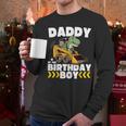 Daddy Of The Birthday Boy Dinosaur Construction Worker Truck Men Long Sleeve T-Shirt