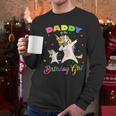Daddy Of The Birthday Girl Dabbing Unicorn Princess And Dad Men Long Sleeve T-Shirt