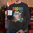 Daddy Of The Birthday Princess Girl Dabbing Unicorn Dad Men Long Sleeve T-Shirt