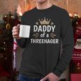 Daddy Dad Of A Threenager 3rd Birthday Men Long Sleeve T-Shirt