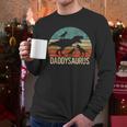 Daddy Dinosaur Daddysaurus 3 Three Kids Xmas Men Long Sleeve T-Shirt