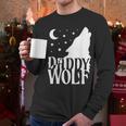 Daddy Wolf Matching Family Tribe Wolves Moon Men Long Sleeve T-Shirt