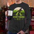 Daddysaurus Rex 2 Kids Sunset Tshirt For Fathers Day Men Long Sleeve T-Shirt