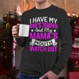 I Have My Dad's Temper & My Mama's Mouth Daughter Kids Men Long Sleeve T-Shirt