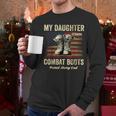My Daughter Wears Combat Boots Proud Army Dad Veteran Day Men Long Sleeve T-Shirt