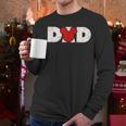 Disney Mickey And Friends Dad Mickey Distressed Text Logo Men Long Sleeve T-Shirt