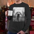 Dog Mom Dad Alien Selfie Weimaraner UFO For Men Women Men Long Sleeve T-Shirt