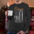 Farmer Dad Like A Normal Dad Only Cooler USA Flag Farming Men Long Sleeve T-Shirt