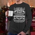 Fathers Day I Get My Attitude From My Freaking Awesome Dad Small Men Long Sleeve T-Shirt