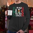 Fathers Day El Papa Mas Chingon Mexican Dad Spanish Men Long Sleeve T-Shirt
