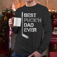 Father's Day Hockey Dad Best Puck'n Dad Ever Men Long Sleeve T-Shirt