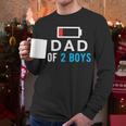 Father's Day Tee Dad Of 2 Boys Man Idea Men Long Sleeve T-Shirt