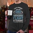 Flight Attendant Shirt For Dad Father Flight Attendant Men Long Sleeve T-Shirt