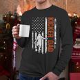 Football Kicker Dad Of A Football Kicker Father US Flag Men Long Sleeve T-Shirt