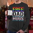Free Dad Hugs LGBT Gay Pride Month Transgender Rainbow Flag Men Long Sleeve T-Shirt