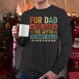 Fur Dad Man Myth Snack Dealer Paw Cat Dog Father's Day Men Long Sleeve T-Shirt