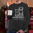 Fur Dad Pet Lover Cat Dog Dad Husband Fathers Day Wife Men Long Sleeve T-Shirt