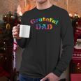 Grateful Dad Fathers Day Tie Dye Letters Shirt For Dads Men Long Sleeve T-Shirt