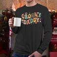 Groovy Daddy Birthday Party Peace Sign Dad 60s 70s Hippie Men Long Sleeve T-Shirt