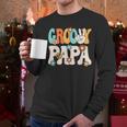 Groovy Papa Dad Retro Hippie 60s 70s Party Outfit Men Men Long Sleeve T-Shirt