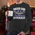 Gymnastics Watercolor Proud Dad Of A Flippin Awesome Gymnast Men Long Sleeve T-Shirt