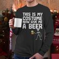 Halloween This Is My Costume Give Me Skeleton Dad Men Men Long Sleeve T-Shirt